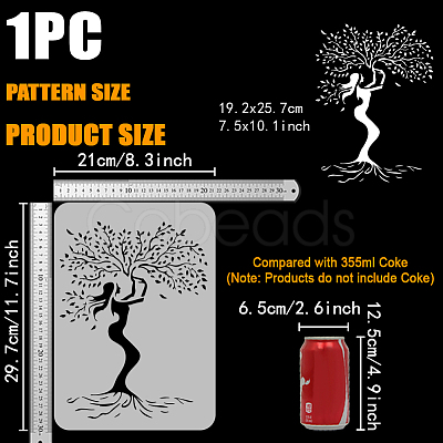 Plastic Hollow Out Drawing Painting Stencils Templates DIY-WH0396-837-1