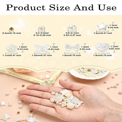 DIY Imitation Pearl Plastic Stretch Bracelet Making Kit DIY-YW0009-04-1