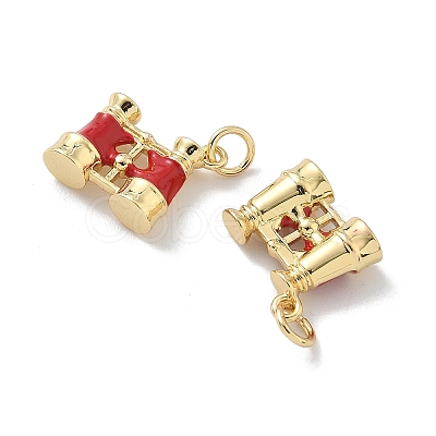 Brass Enamel Pendants KK-P325-23G-02-1