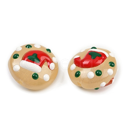 Christmas Handmade Lampwork Enamel Beads X1-LAMP-C020-03A-1