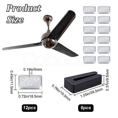 Gorgecraft 6 Sets Ceiling Fan Blade Balancing Kit AJEW-GF0005-53-1