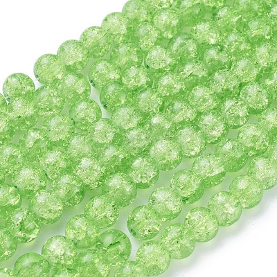 Crackle Glass Beads Strands X-CCG-Q001-8mm-11-1