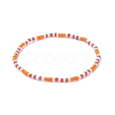 Glass Beaded Stretch Bracelets BJEW-JB09095-1