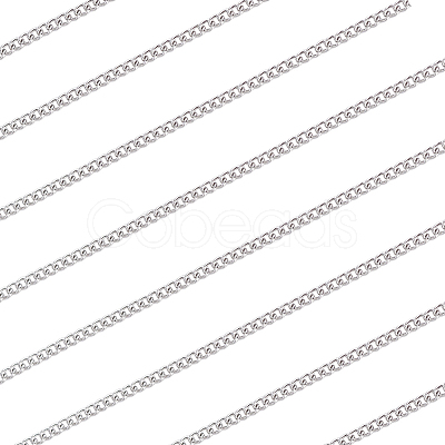20M Tarnish Resistant 304 Stainless Steel Curb Chains CHS-BBC0001-15-1