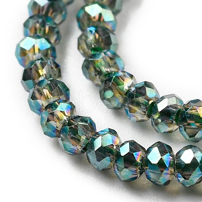 Electroplate Glass Beads Strands EGLA-F149-FR-08-1
