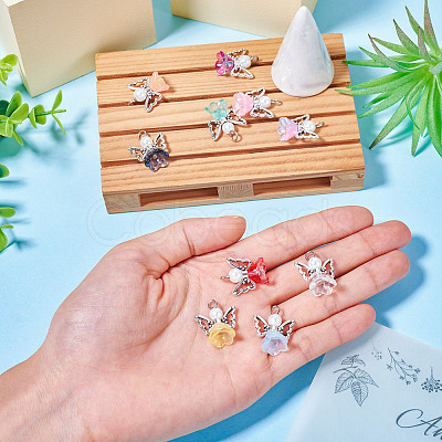 10Pcs Alloy Glass Pendants PALLOY-TAC0150-1