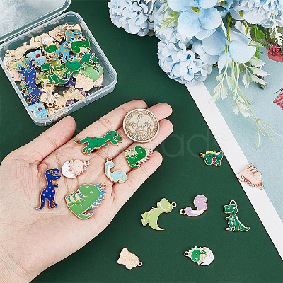 16 Style Alloy Enamel Pendants ENAM-CA0001-31-1