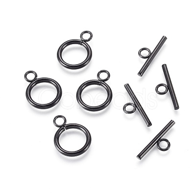 304 Stainless Steel Toggle Clasps Ion Plating(IP) X-STAS-F232-04-B-1
