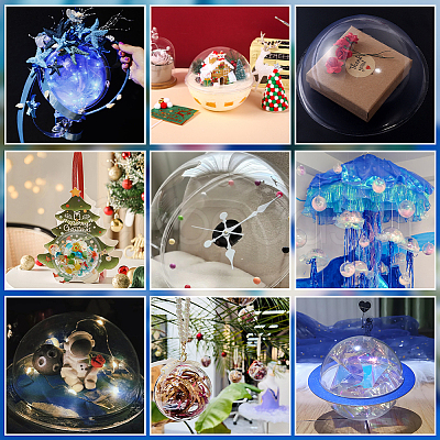 40Pcs 3 Styles Transparent PVC Display Dome FIND-OC0013-57-1