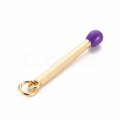 Brass Enamel Pendants KK-S362-032I-NR-1