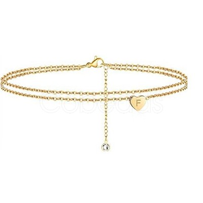 Heart Brass with Crystal Rhinestone Anklets FS-WGC43DA-23-1