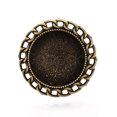 Adjustable Alloy & Iron Bezel Cup Ring Base with Rotatable Tray MAK-T012-14AB-1