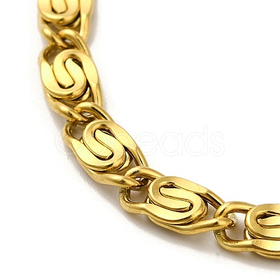 Ion Plating(IP)  304 Stainless Steel Lumachina Chain Bracelets BJEW-C079-01C-G-1
