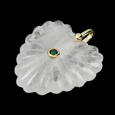 Natural Quartz Crystal Carved Pendants G-C276-01G-09-1