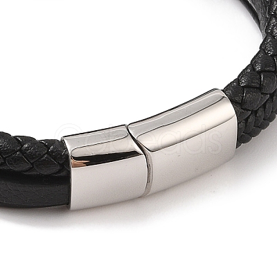 Braided Microfiber Leather Multi-strand Bracelets LS-BJEW-B096-07C-1