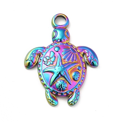Ion Plating(IP) 201 Stainless Steel Pendants X-STAS-P312-09MC-1