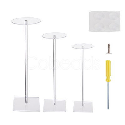 3 Sets 3 Styles Transparent Acrylic Hat Storage Rack ODIS-DC0001-04-1