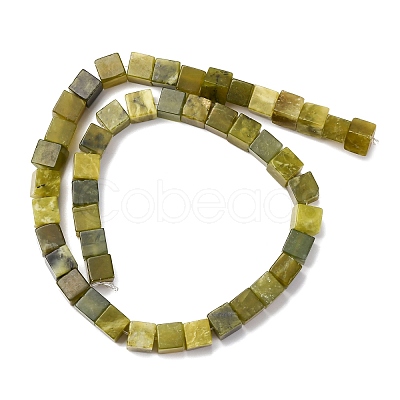 Natural Xiuyan Jade Beads Strands G-B155-C04-8x8mm-1