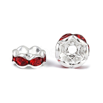 Brass Rhinestone Spacer Beads RB-A014-L6mm-21S-1