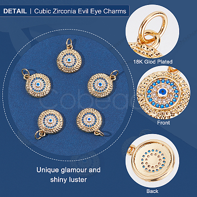 Brass Micro Pave Cubic Zirconia Pendants KK-BBC0003-39-1