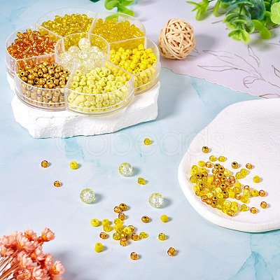 7 Styles Glass Seed Beads SEED-TA0001-41C-1