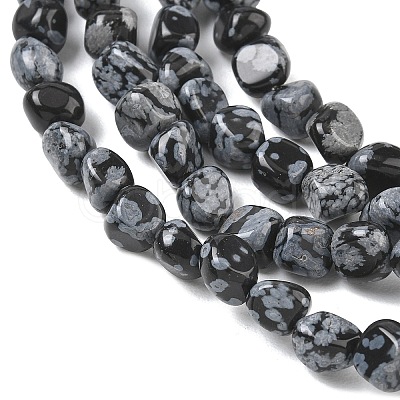 Natural Snowflake Obsidian Beads Strands GG-CBA9392-13-1