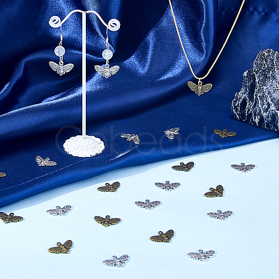 100Pcs 2 Colors Tibetan Style Alloy Pendants FIND-DC0006-17-1