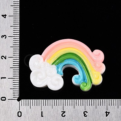 Rainbow Resin Cabochons LS-CRES-R183-28-1