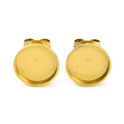 Ion Plating(IP) 304 Stainless Steel Stud Earring Findings EJEW-K295-06B-G-1