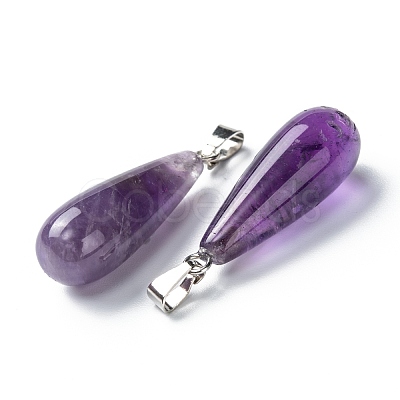Natural Amethyst Pendants X-G-F707-14-1