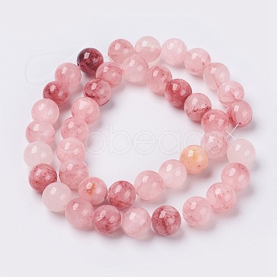 Natural Colorful Green Jade Beads Strands X-G-G757-02-12mm-1
