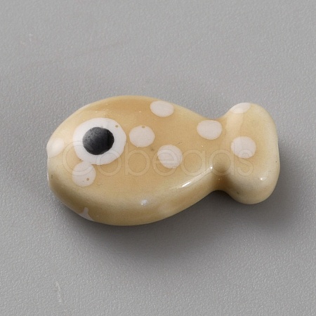 Handmade Porcelain Beads PORC-WH20001-02N-1