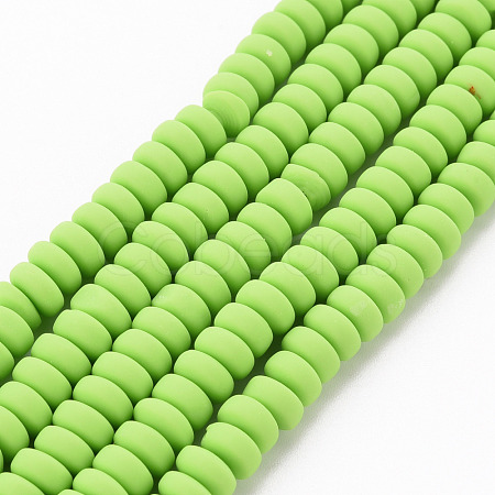 Handmade Polymer Clay Beads Strands X-CLAY-N008-008O-1