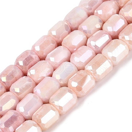Anti-Tarnish Electroplate Glass Beads Strands EGLA-N027-03A-07-1