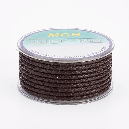 Eco-Friendly Braided Leather Cord OCOR-L035-3mm-E15-1