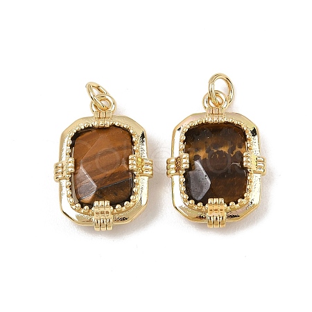 Natural Tiger Eye Faceted Pendants GG-CBA4154-02G-03-1