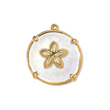 304 Stainless Steel Enamel Pendants STAS-OY011-73G-1