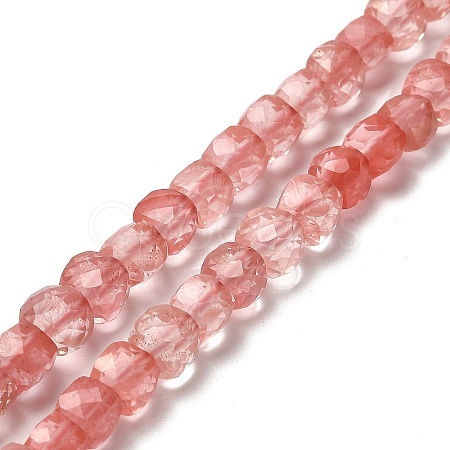 Cherry Quartz Glass Beads Strands G-H078-C23-01-1