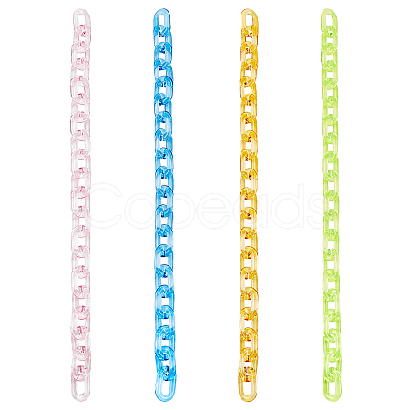 4Pcs 4 Colors Acrylic Cross Chains FIND-WR0002-27A-1