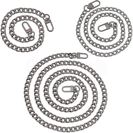 3 Strand 3 Style Iron Chain Bag Strap FIND-WR0002-59-1