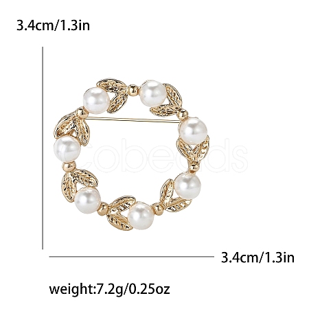 Alloy and Clear Glass Rhinestone Ring Brooch PW-WG6082F-01-1