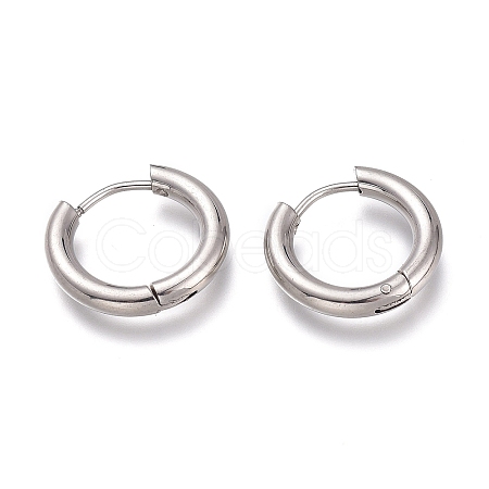 Tarnish Resistant 201 Stainless Steel Huggie Hoop Earrings EJEW-L256-05C-P-1