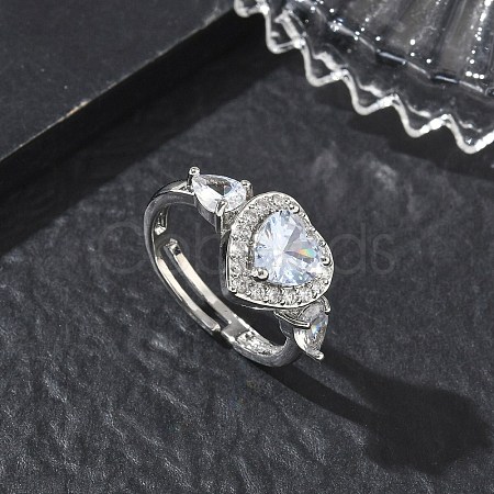 Brass & Cubic Zirconia Finger Rings CU-CBA7E55-15P-1