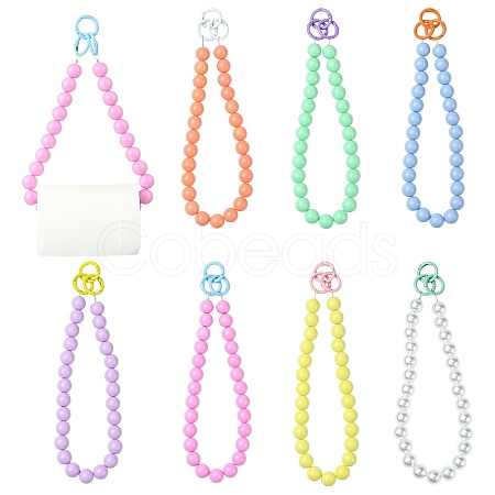 7Pcs Round Acrylic Beads Napkin Holder HJEW-CJ00085-1