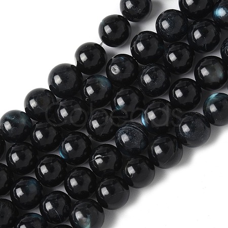 Natural Black Lip Shell Beads Strands SSHEL-C013-01B-1