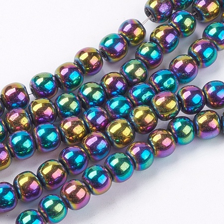 Non-Magnetic Synthetic Hematite Beads Strands X-G-S096-6mm-5-1