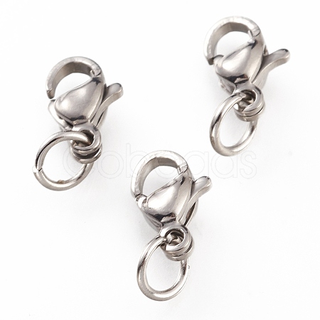 Tarnish Resistant 304 Stainless Steel Lobster Claw Clasps LS-STAS-G240-01A-P-1