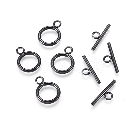 304 Stainless Steel Toggle Clasps Ion Plating(IP) X-STAS-F232-04-B-1
