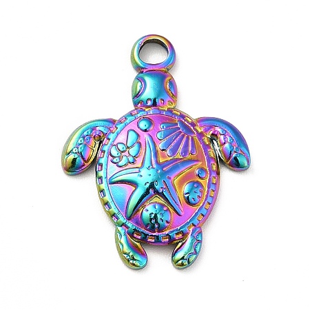Ion Plating(IP) 201 Stainless Steel Pendants X-STAS-P312-09MC-1
