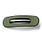 PC Alligator Hair Clips for Women Girls, Oval, Dark Olive Green, 33x107x28mm